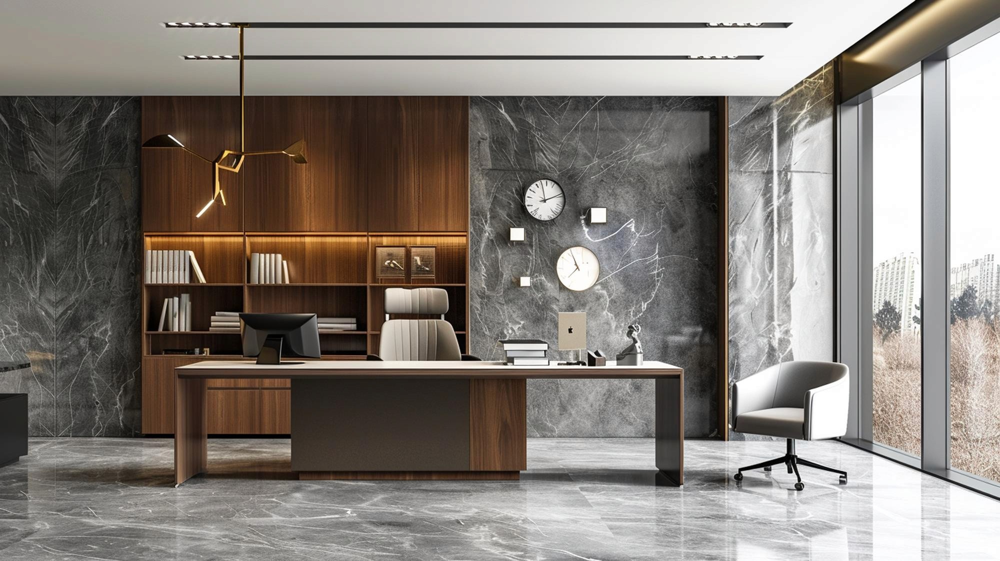 奢華風格辦公室空間規劃配置參考|office space planning layout reference for office space planning