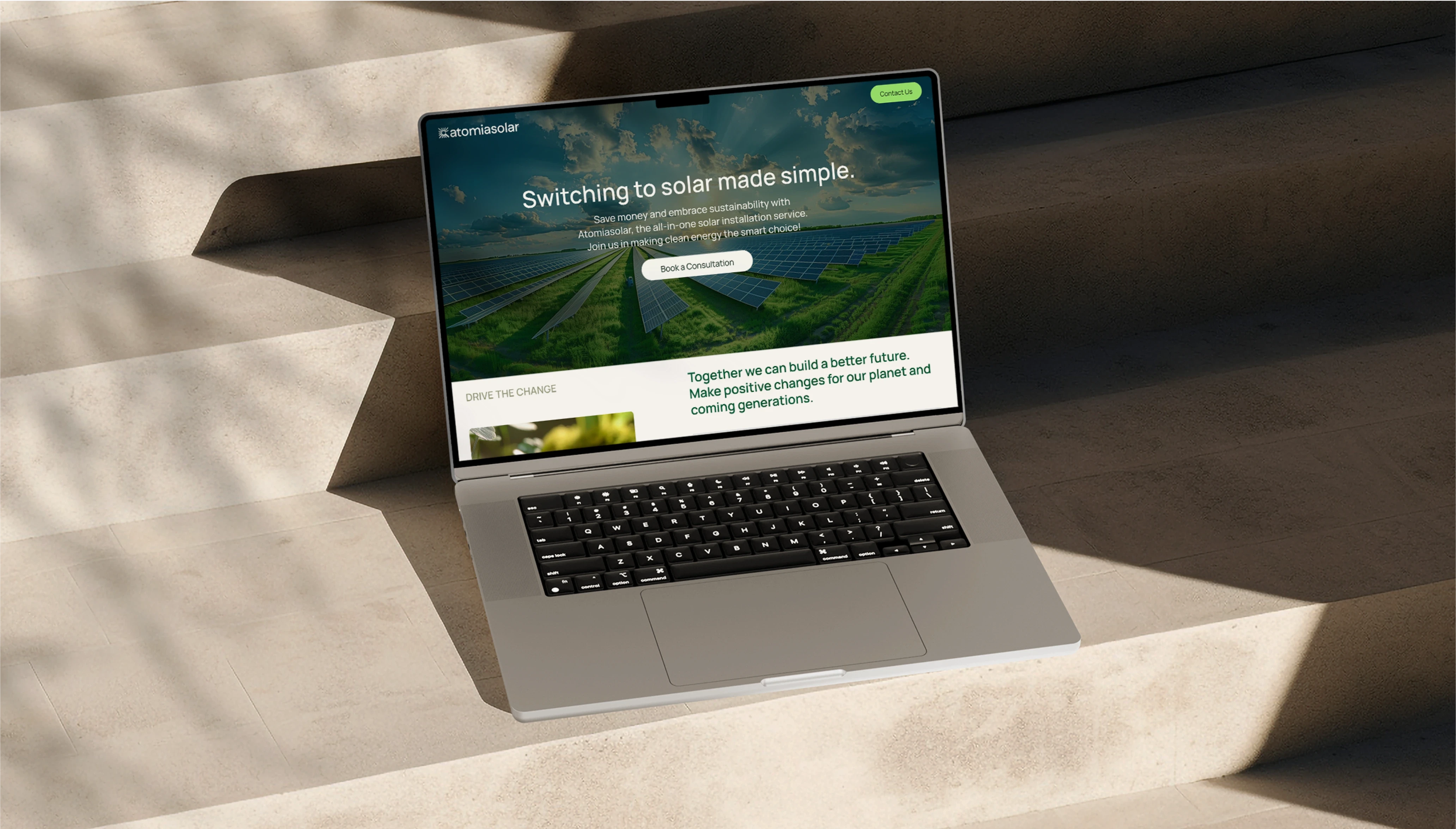 Website design and development for Atomiasolar