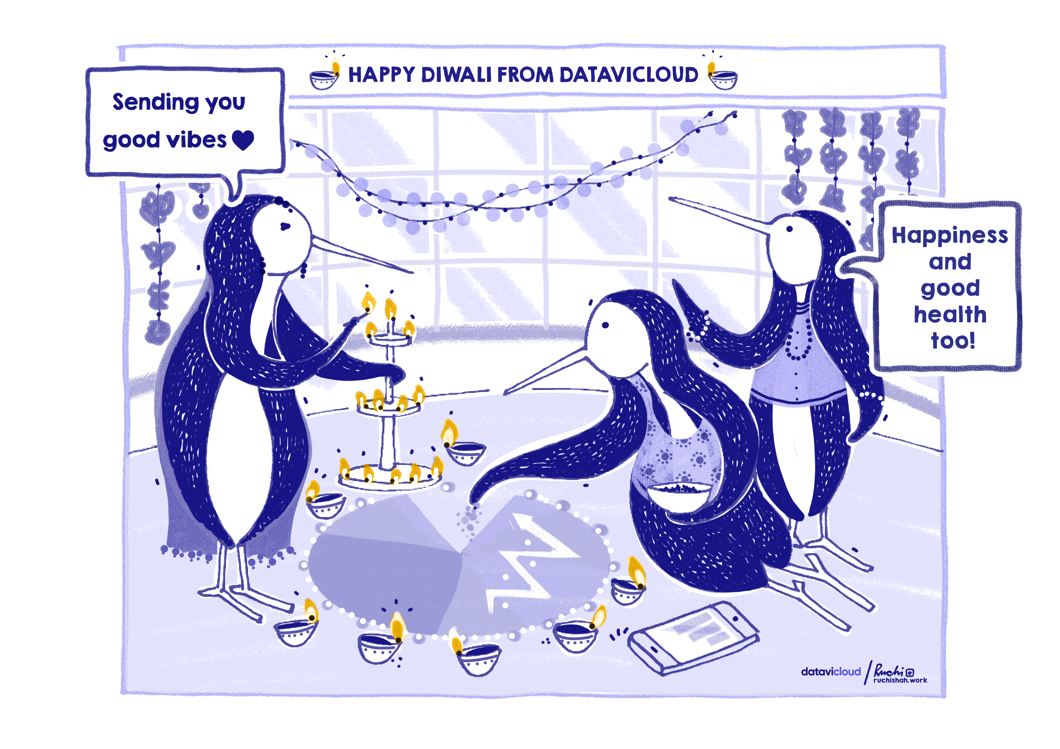 A festive comic celebrating growth and clarity during Diwali.