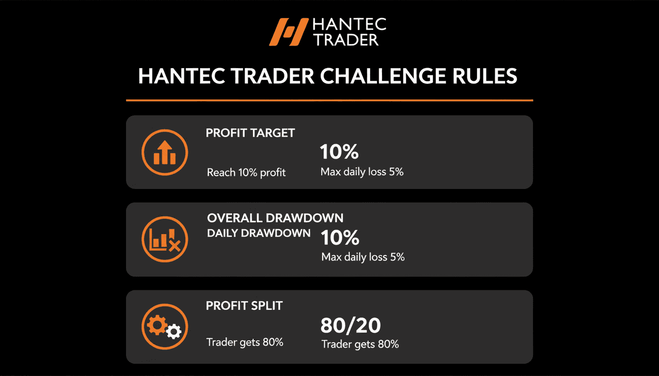 Hantec Trader Challenge Rules Infographic