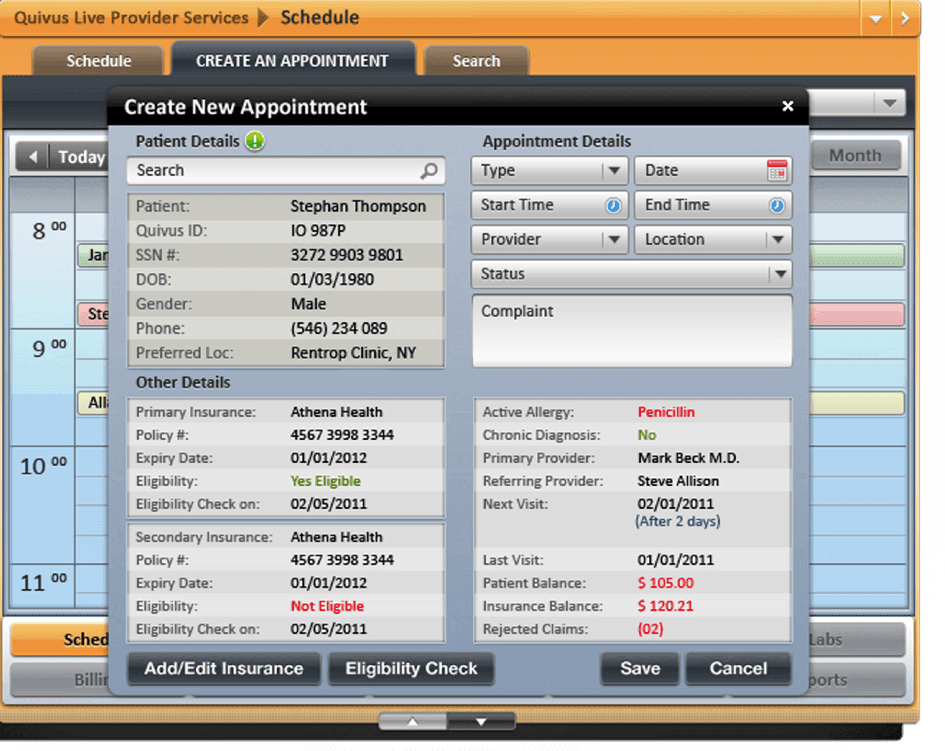 HL7 Compliance - Electronic Healthcare Record (EHR)
