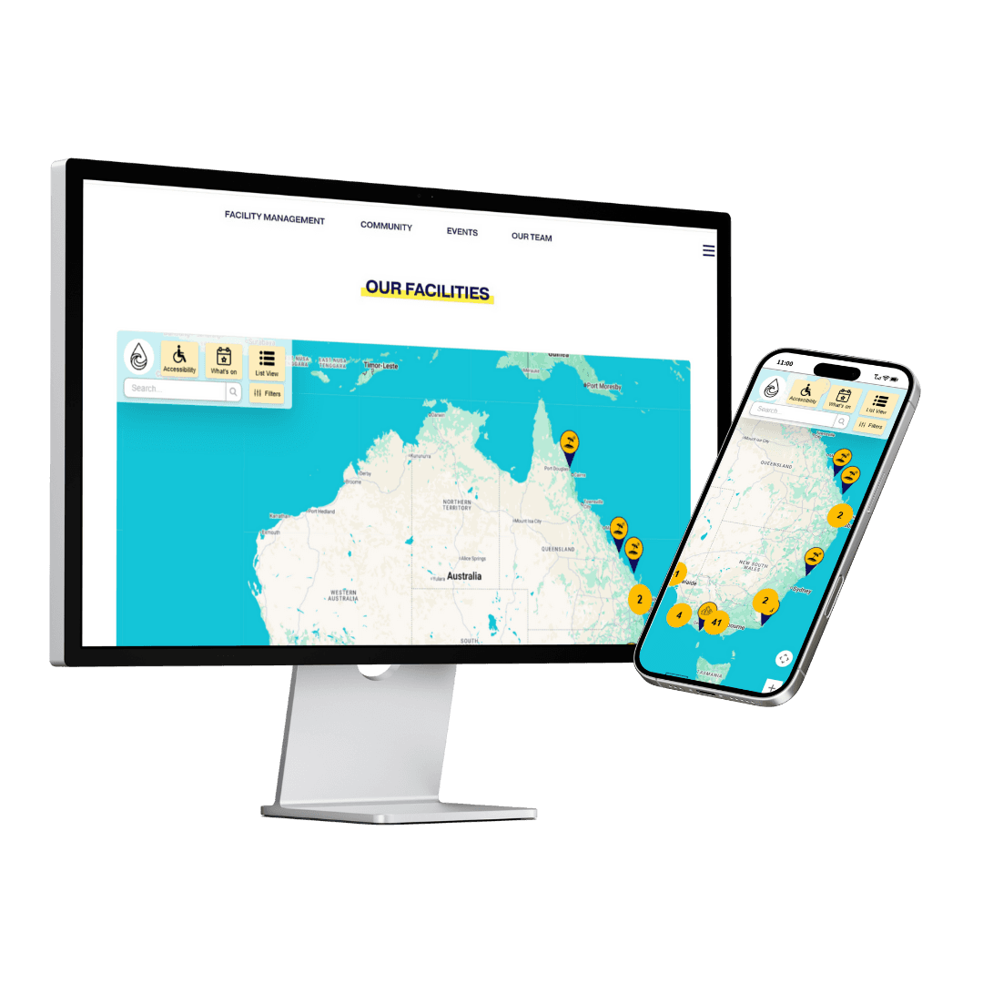 access maps displaying on a desktop and smartphone