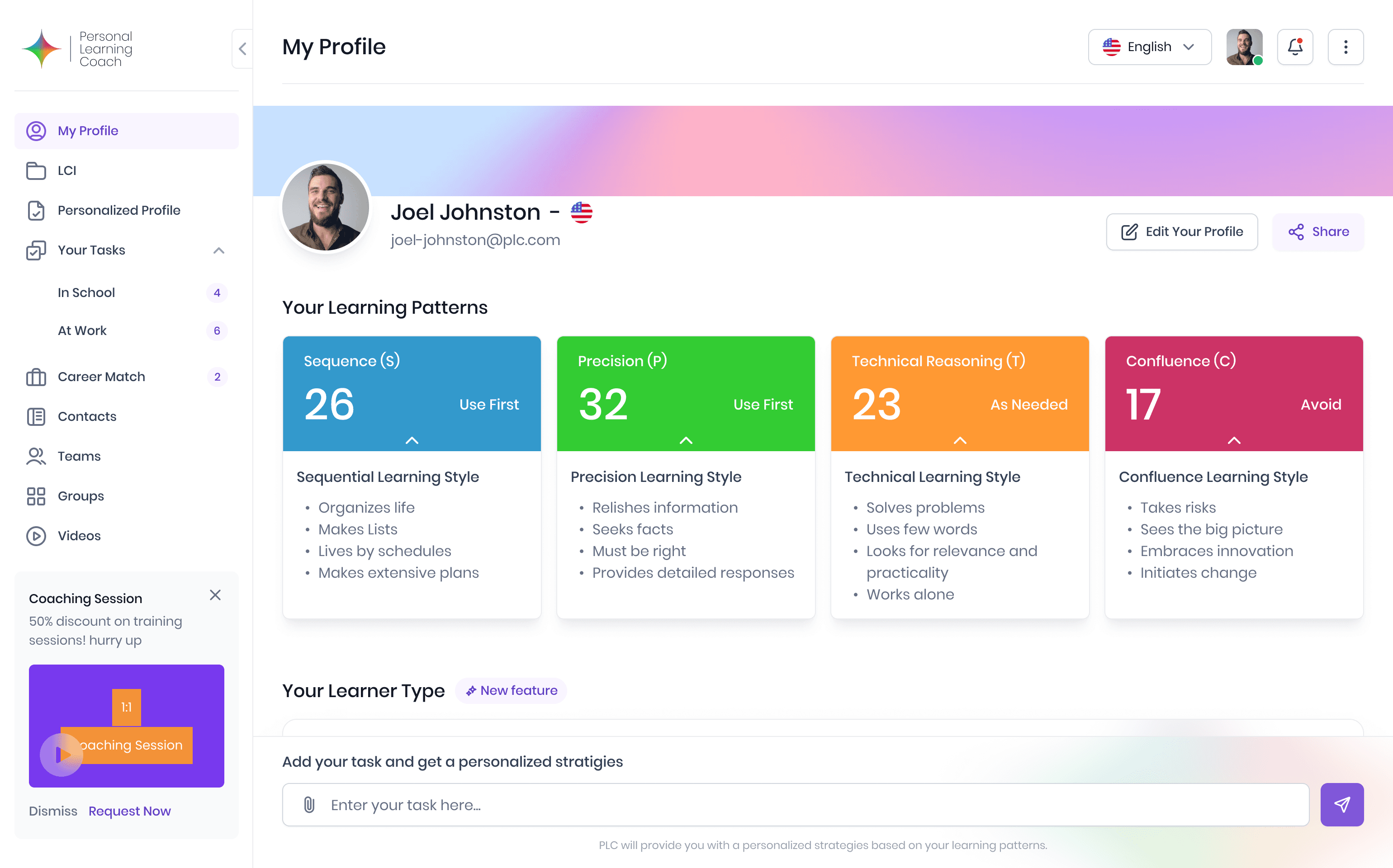 Personal Learning Profile (PLP) | Let Me Learn