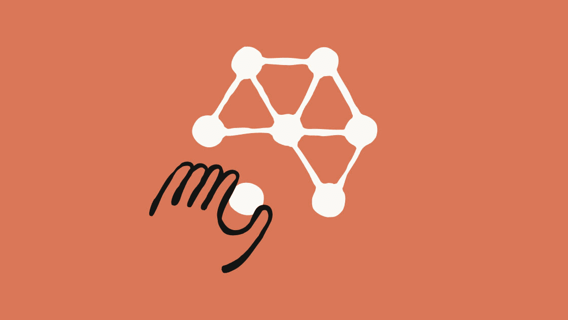 Abstract network diagram with connected nodes on a terracotta background, illustrating AI agent systems