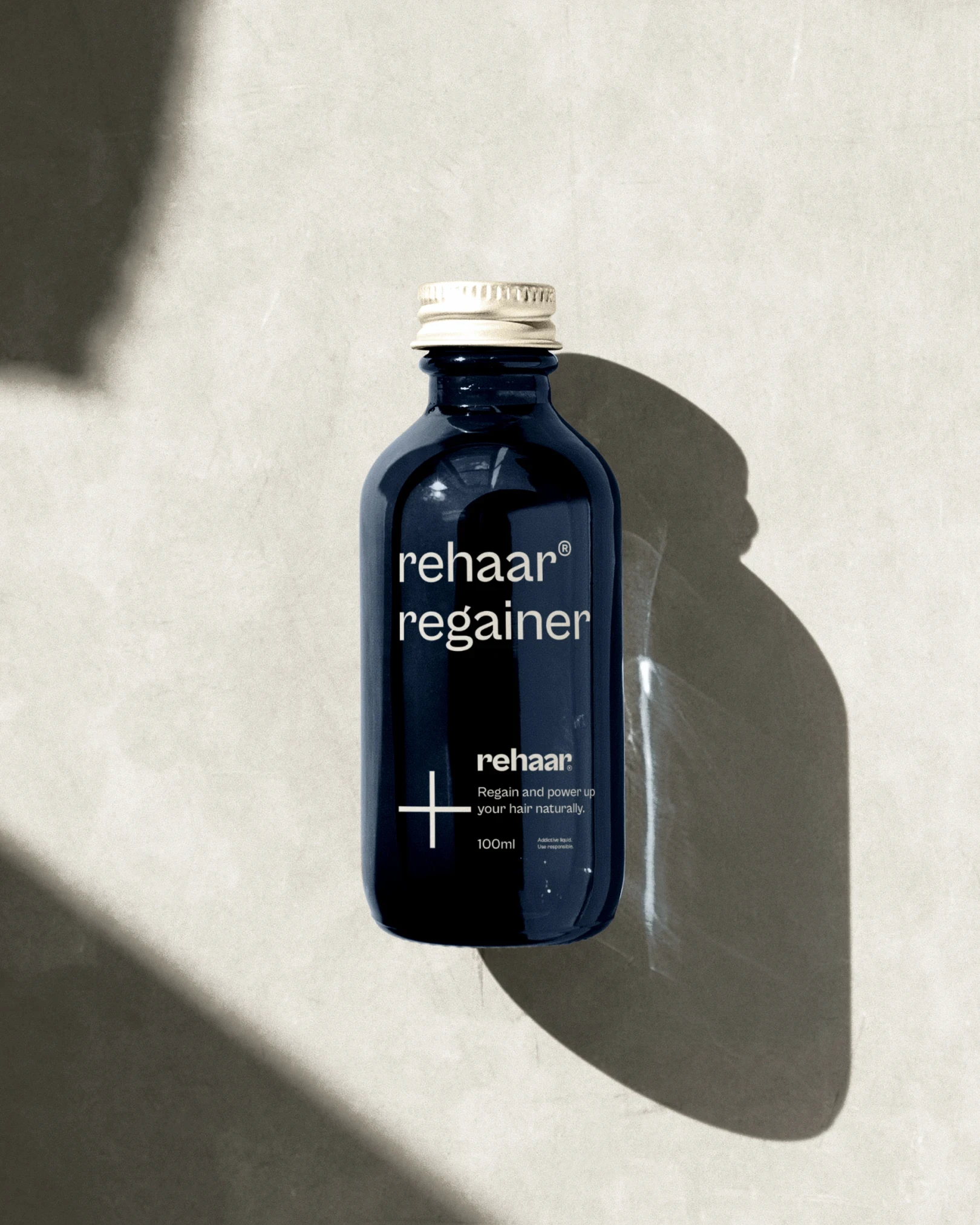 Small glass bottle with fluid inside