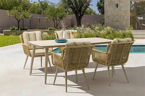 Modern garden furniture from Custa COCO with a beautiful outdoor setting
