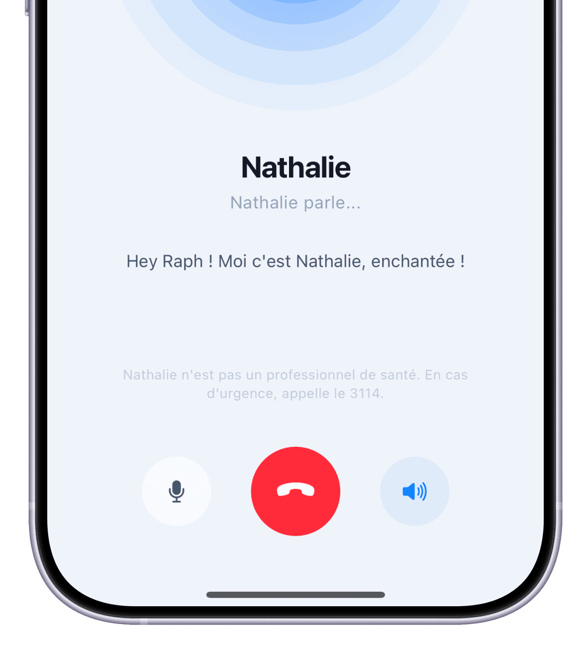 Appel vocal avec Nathalie