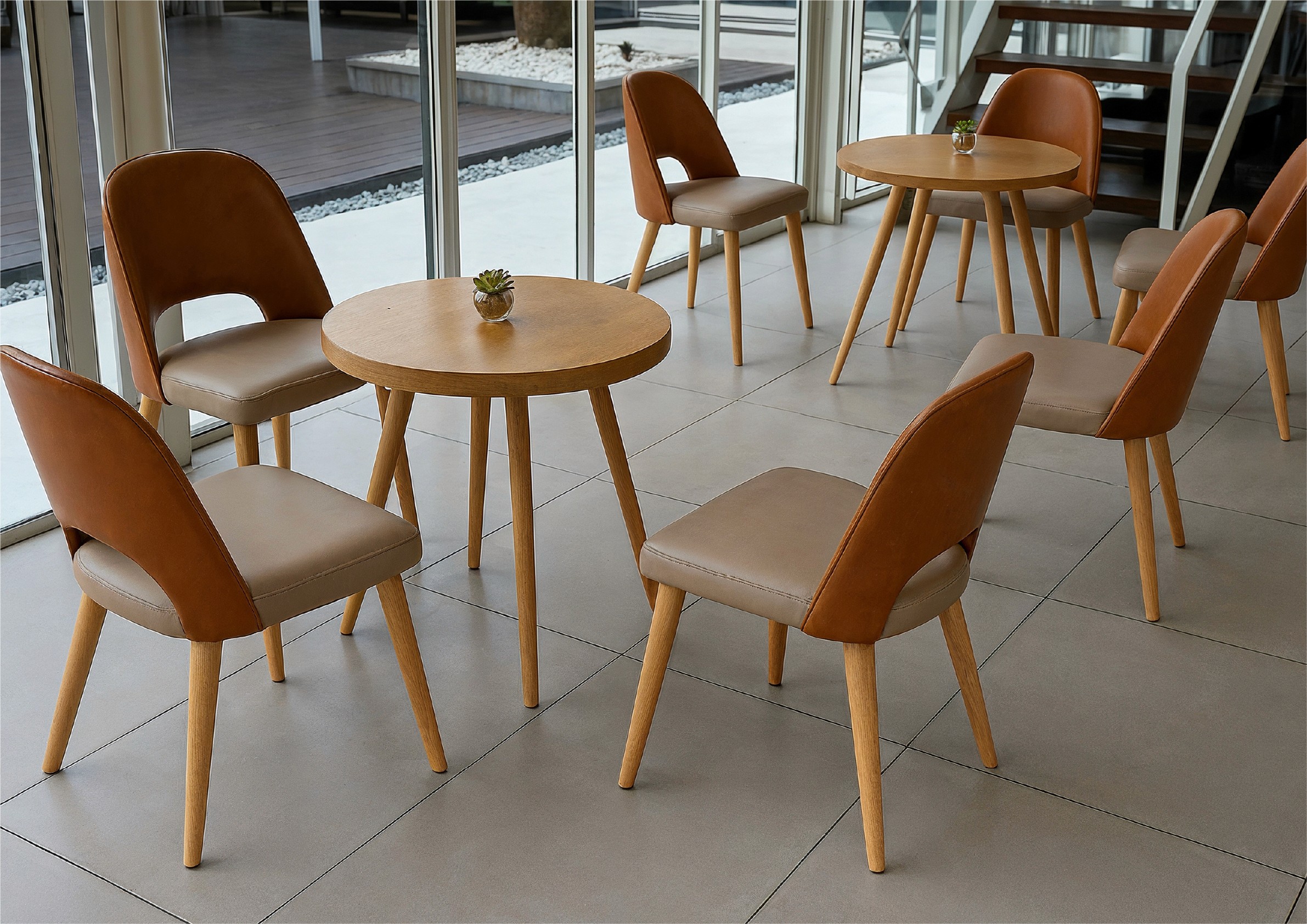 a chair sitting in a room next to a window