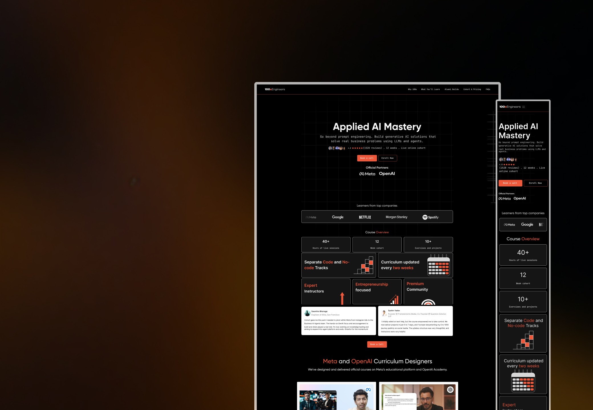 100x Website preview