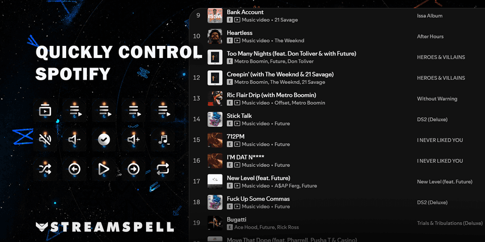 Viking Gods combines themed music controls with a Spotify-focused layout — official product preview