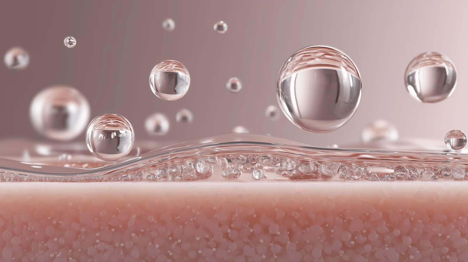 3D render of liquid and bubbles created for the Neutrogena commercial