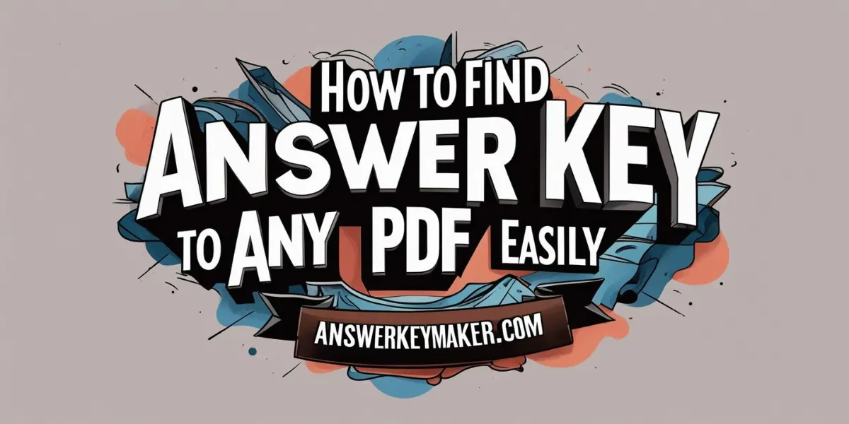 how to find answer key to any pdf easily