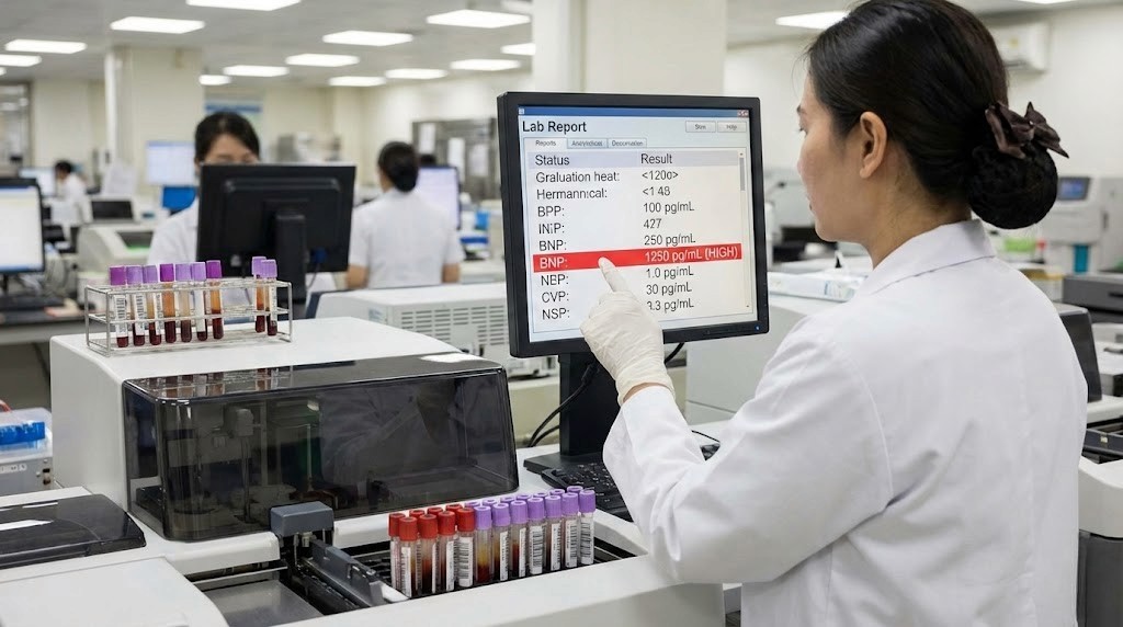 High B type natriuretic peptide level