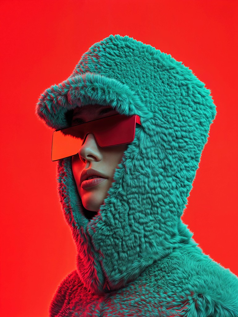 Žena u tirkiznoj šubari