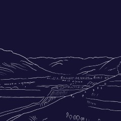 Portada de Seguimiento a la gestión del Gobierno Regional de O'Higgins 2023, seguimiento gubernamental de IdeaPaís, mostrando una ilustración del valle en la Región de O'Higgins en azul. 