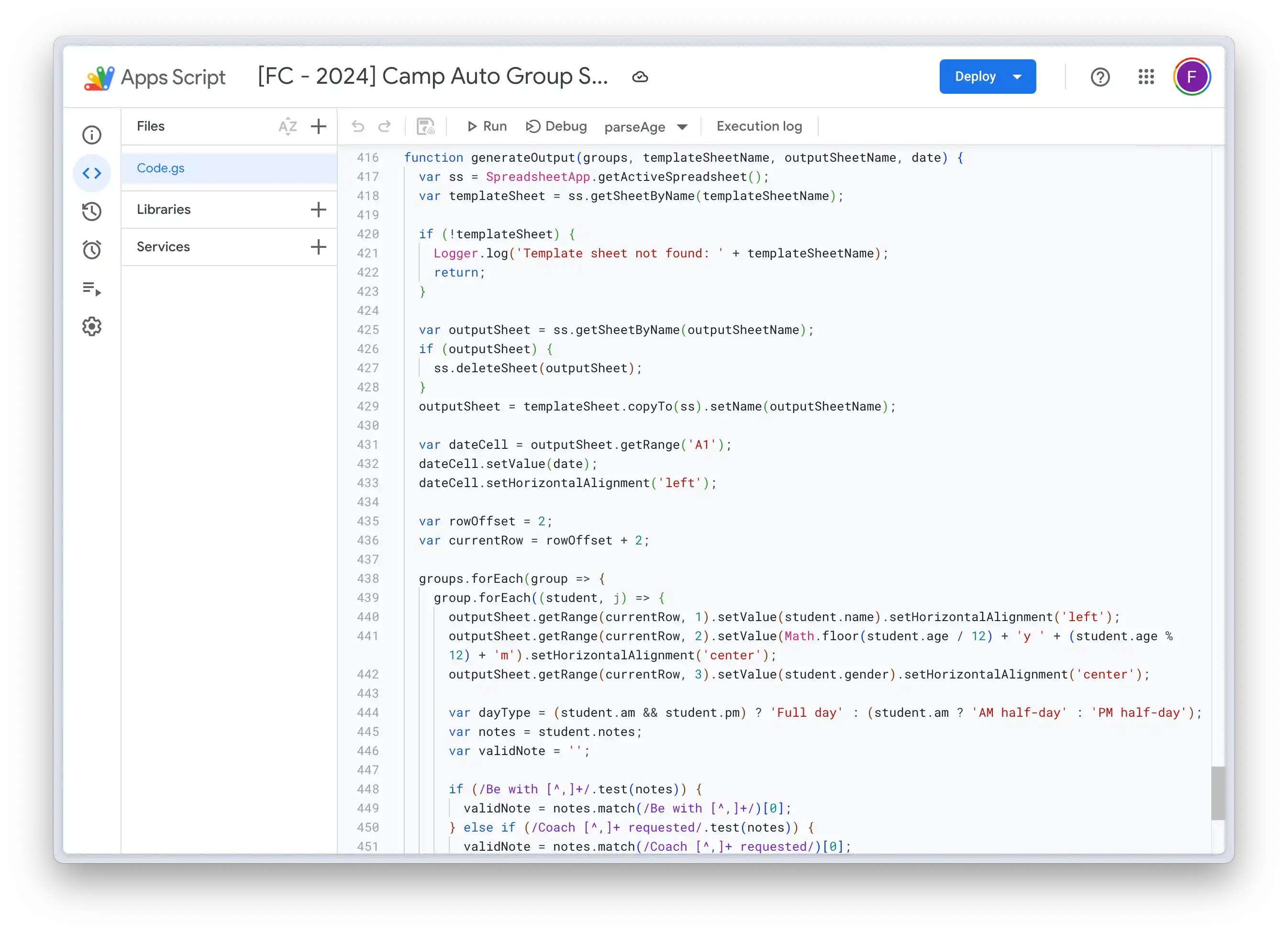 Automation Script