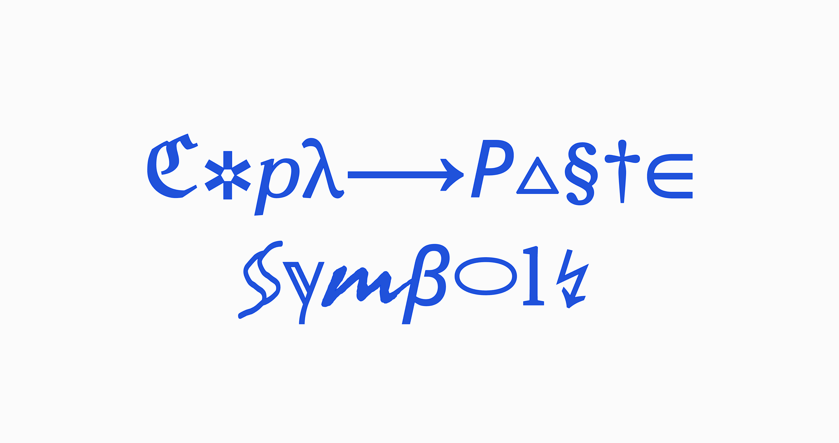 Copy and paste design symbols