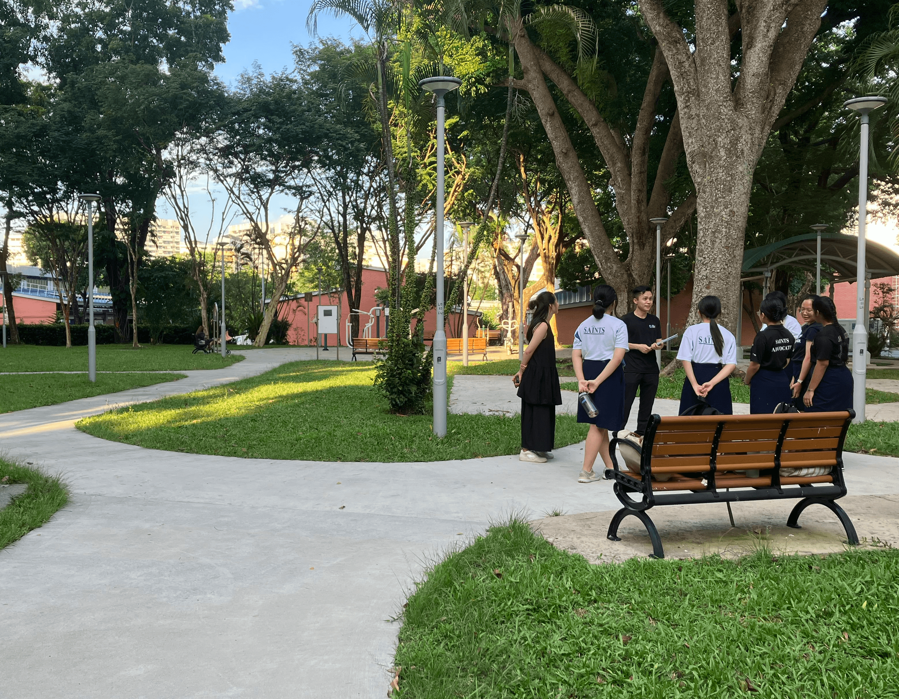 A winding road cuts through rocky terrain, surrounded by patches of green grass and illuminated by sunlight.