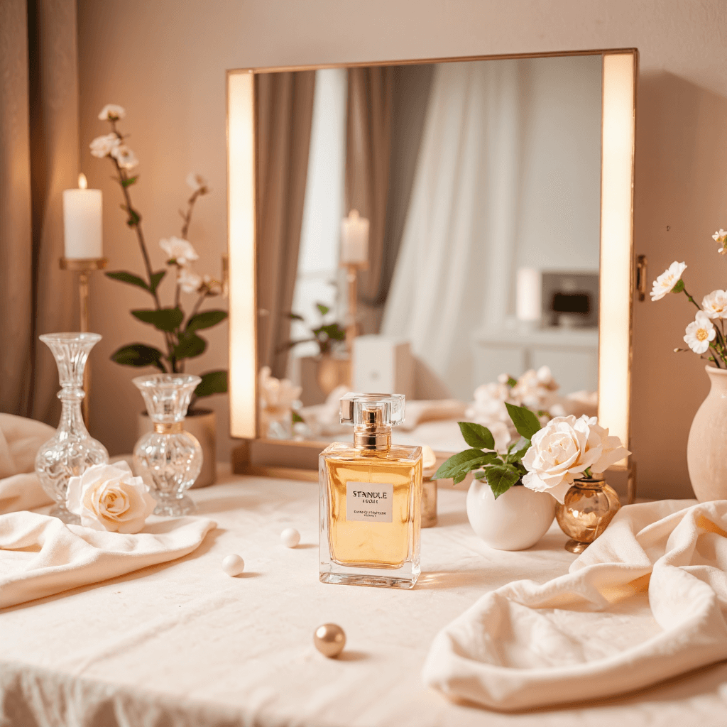 product photography of bottle of perfume