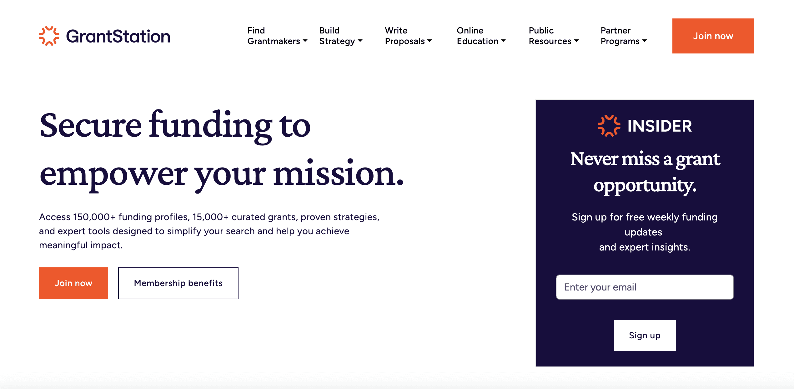 GrantStation Education Features