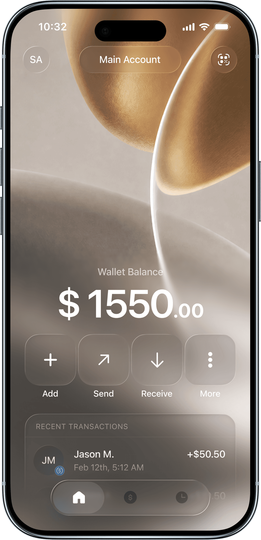 Charter App Home UI 