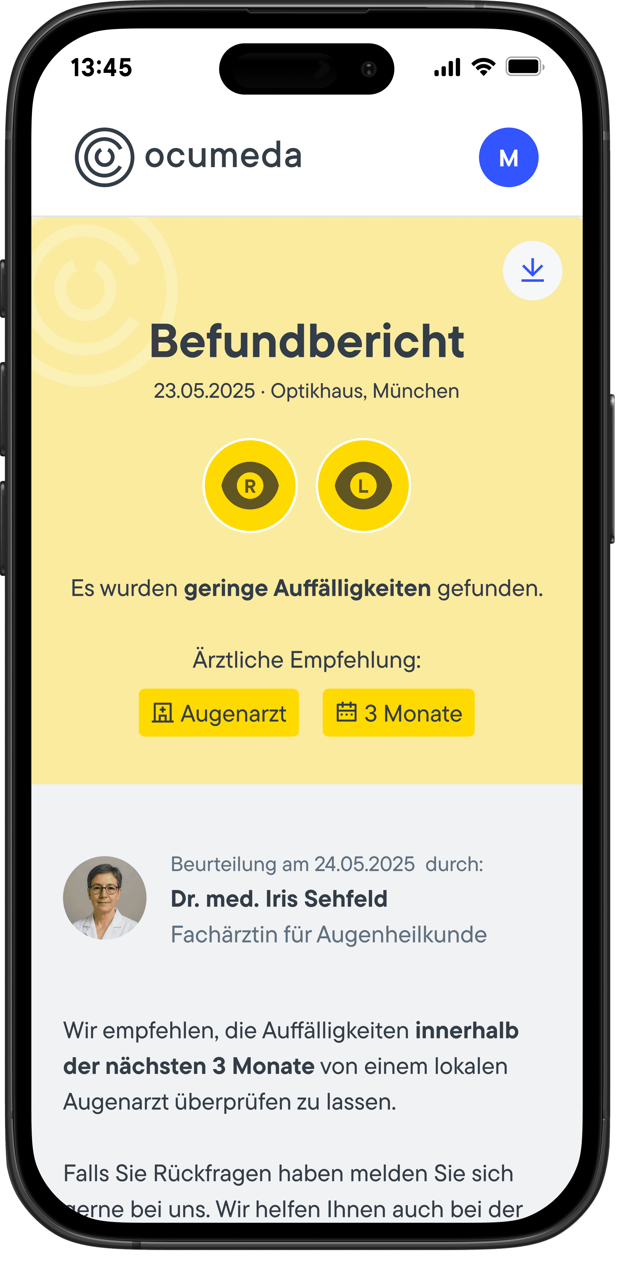 Yellow Ocumeda Report Overview