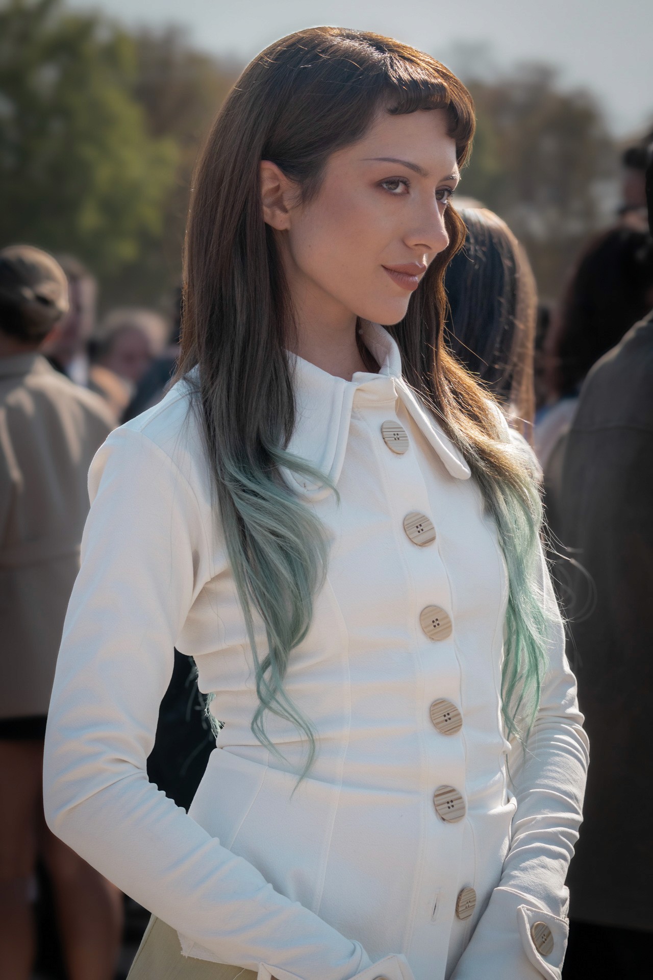 A black female model