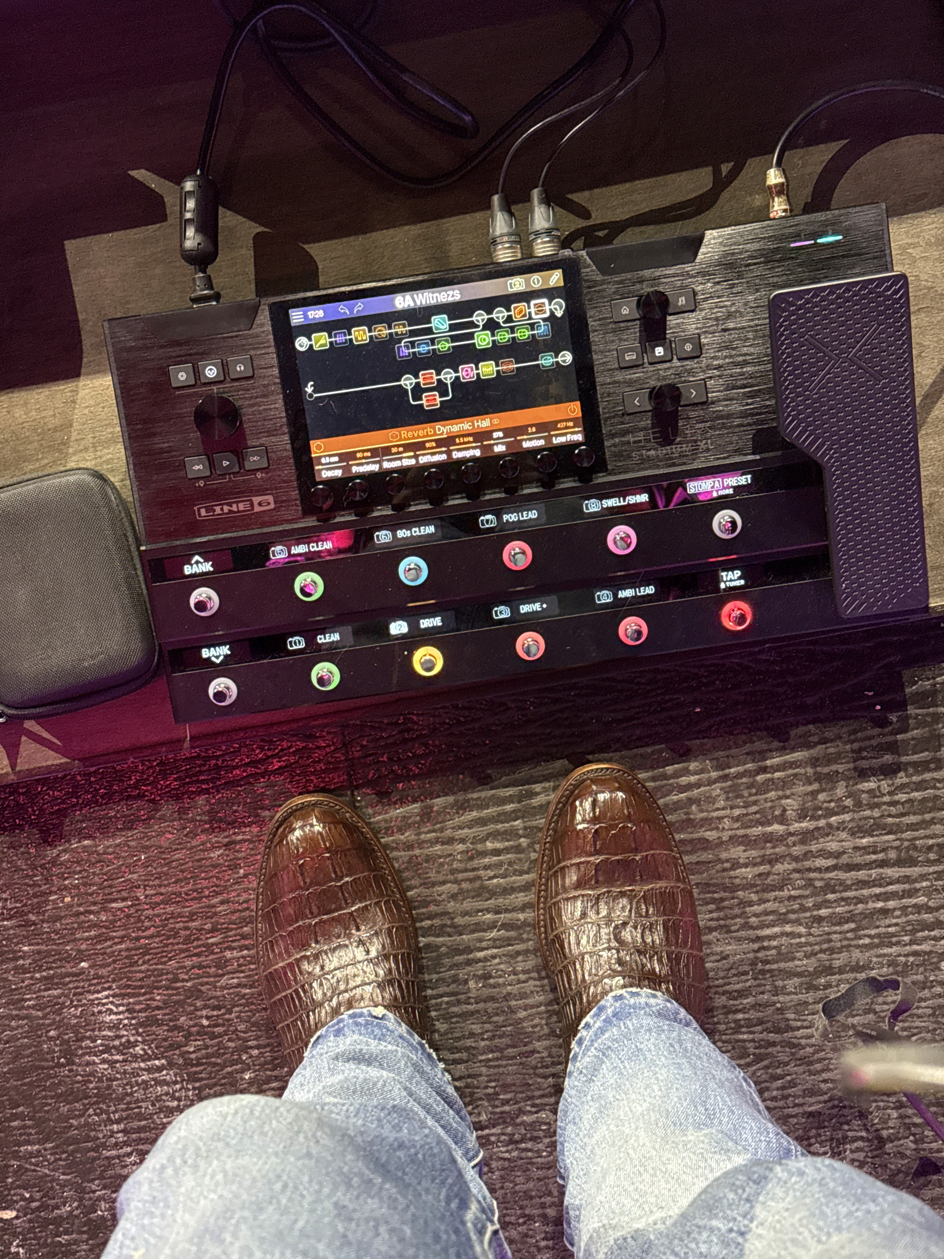 Mixing buttons in a recording studio