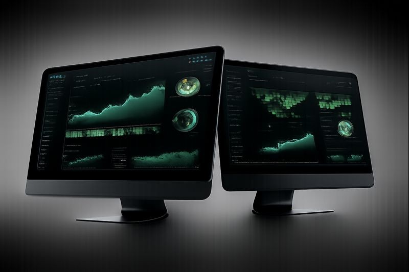 Cashflow chart with income and expense trends, showing $12,000 total balance