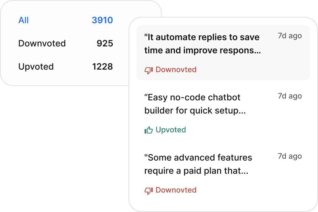 collect user feedback
