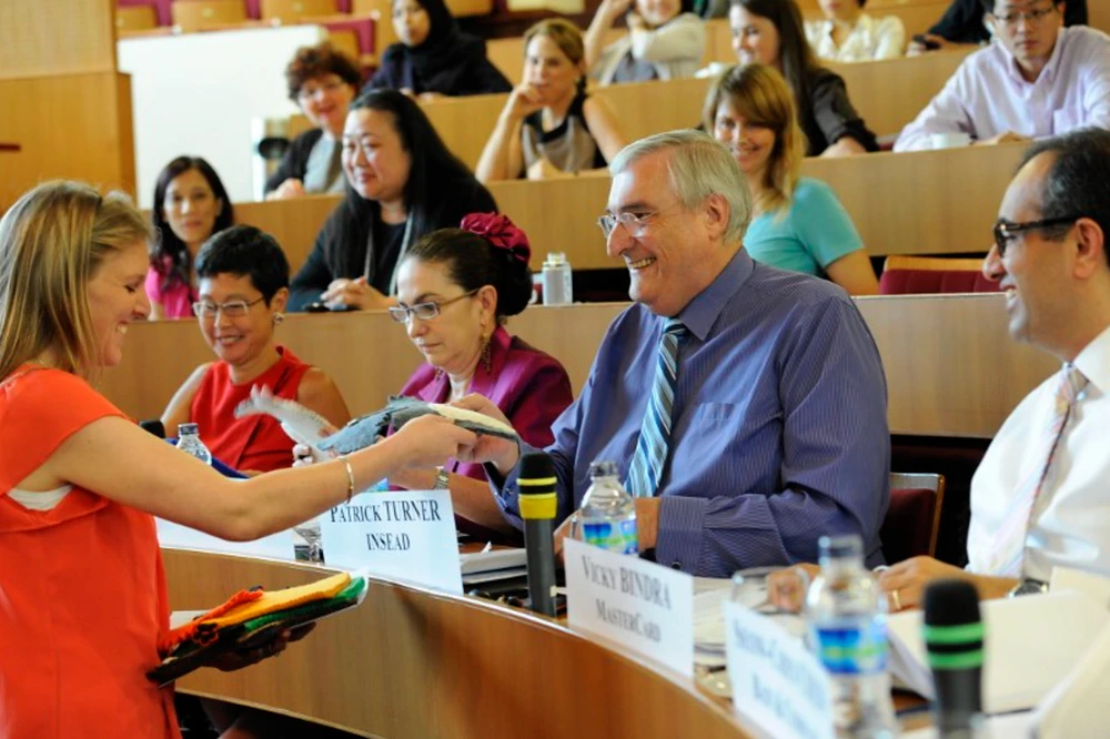 A dreamy purple, pink, and orange gradient.