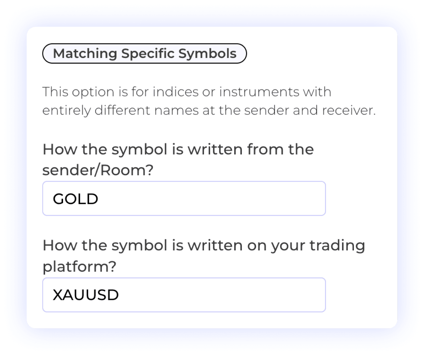 Precision Symbol Matching