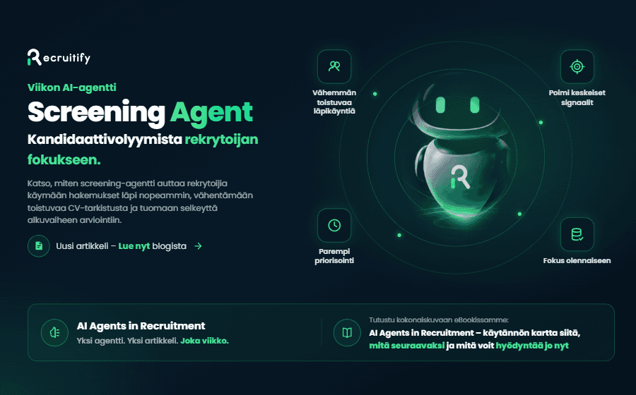 rekrytoinnin esikarsintatyökalu