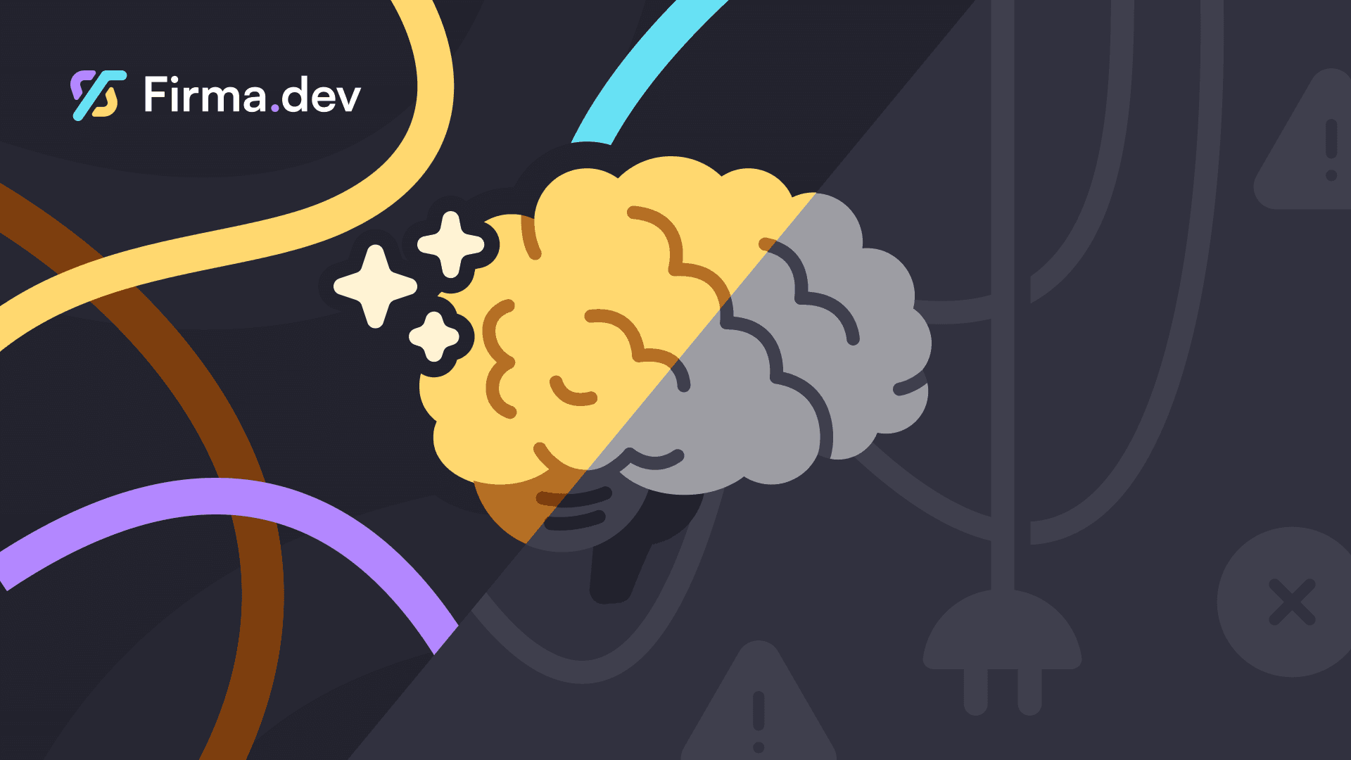 Stylized illustration of a brain split in half — the left side bright and glowing, symbolizing creativity and ideas, and the right side gray and dim, representing logic or system errors. The image conveys the balance between imaginative thinking and technical challenges, relating to AI tools like ChatGPT.
