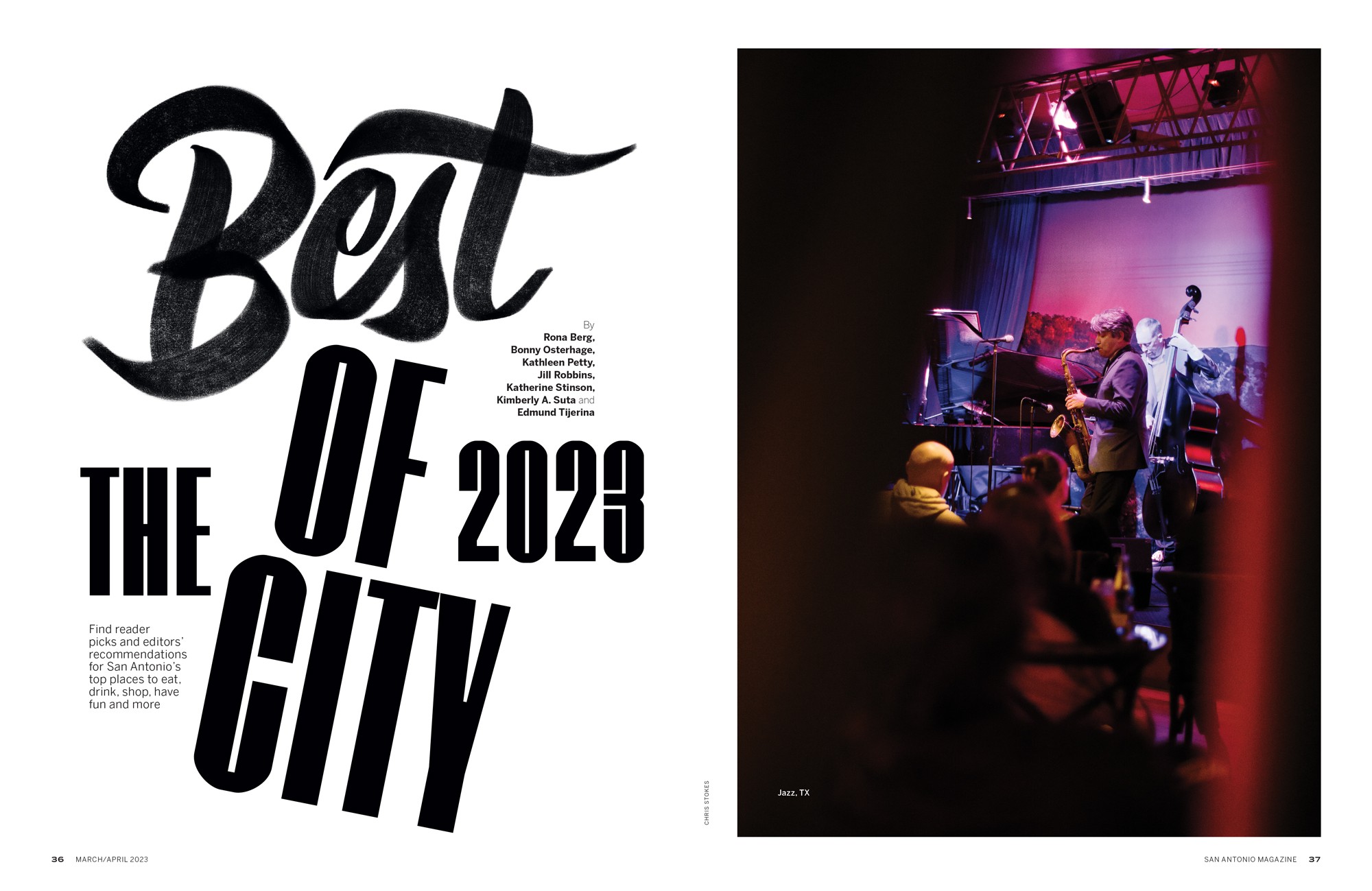 Magazine spread for Best of the City 2023