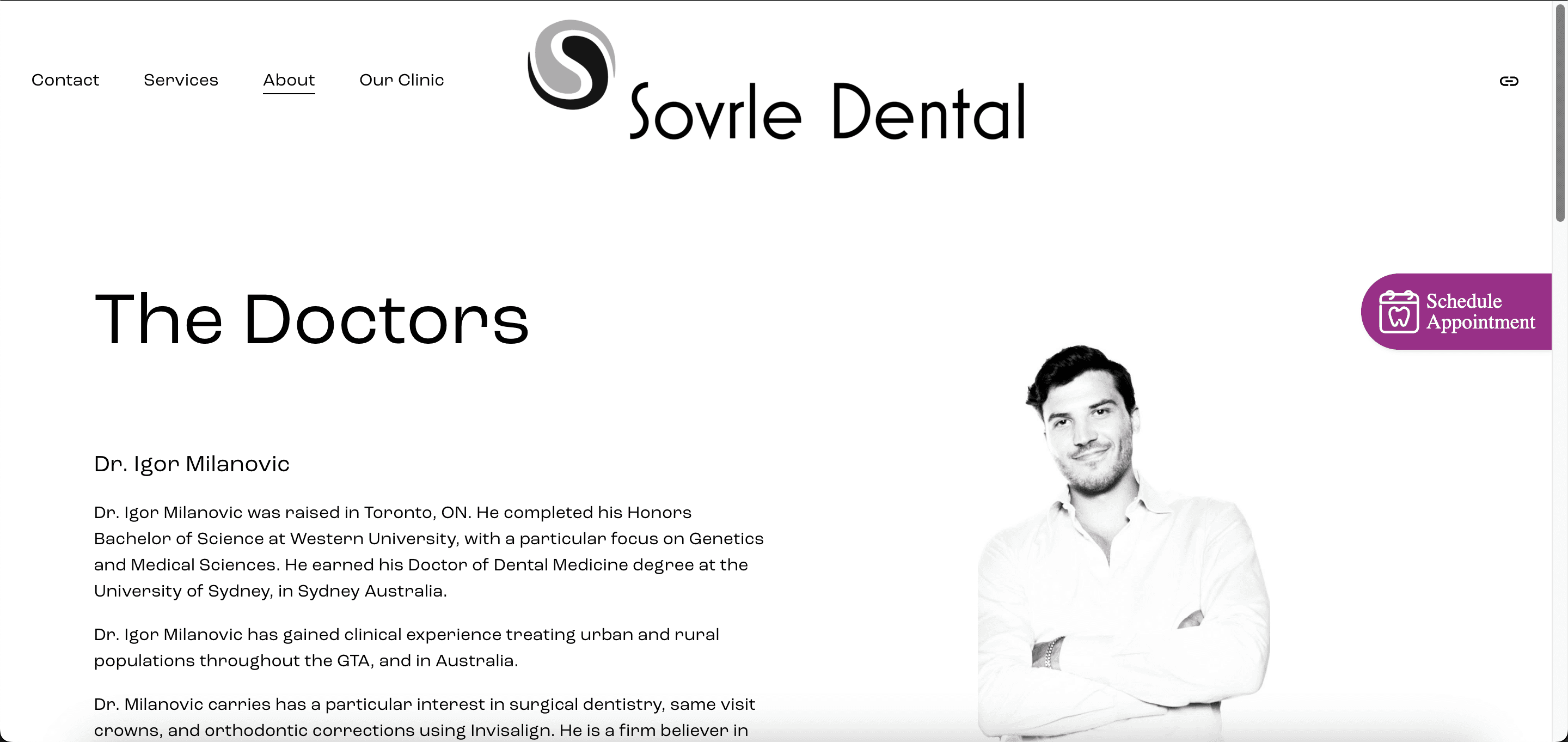 Sovrle Dental Old Website 3