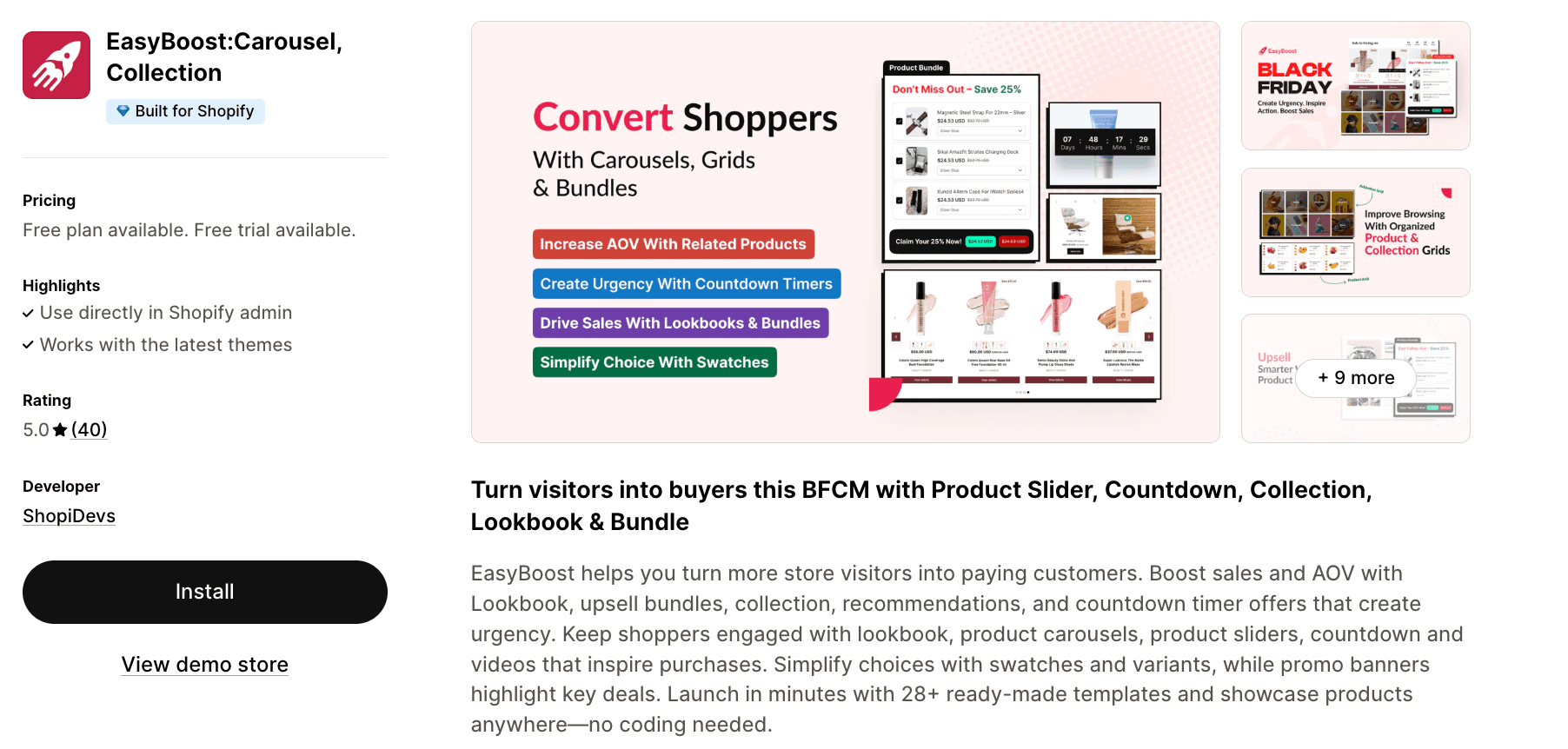 EasyBoost: Carousel, Collection