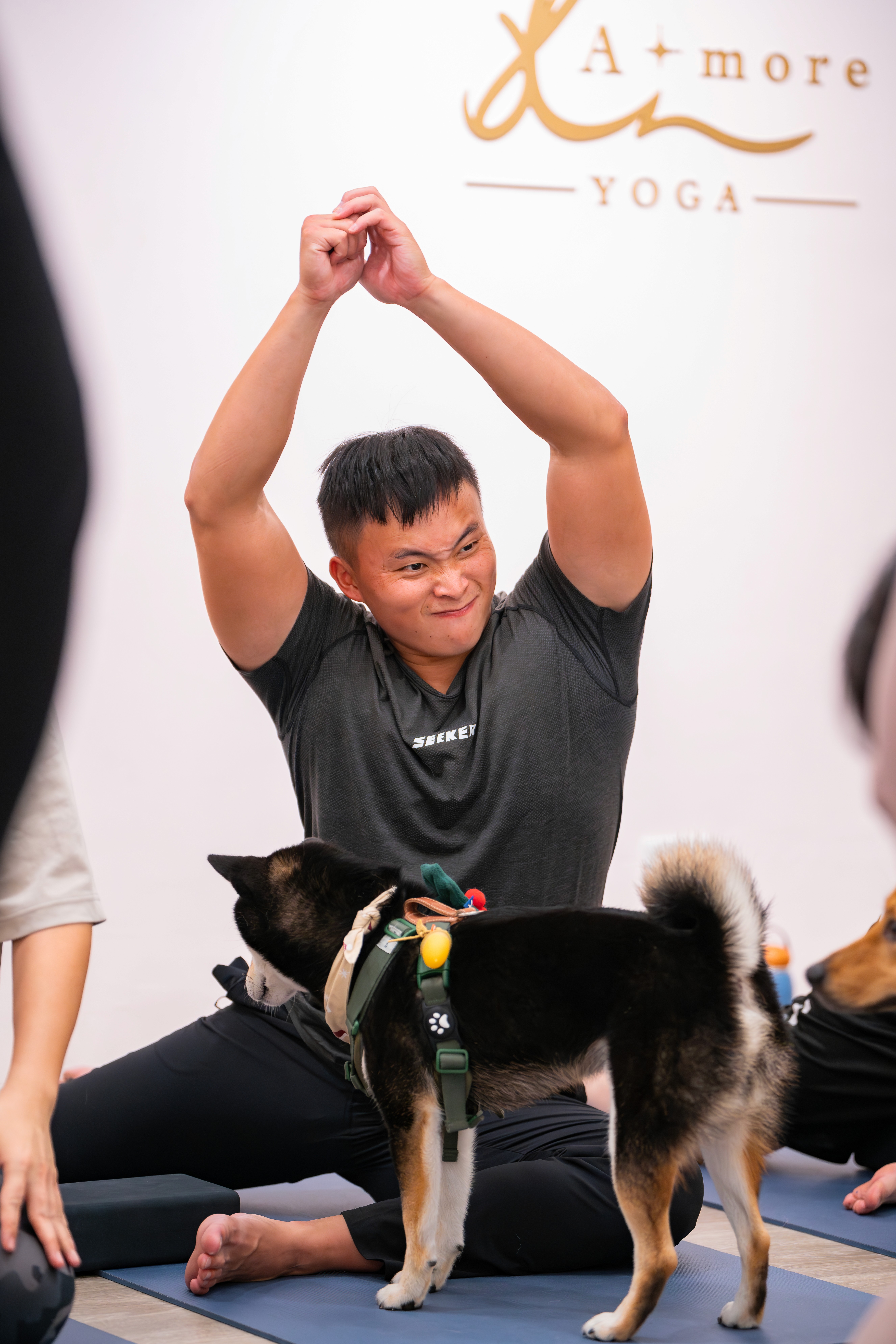 image of a chubby lady doing squats