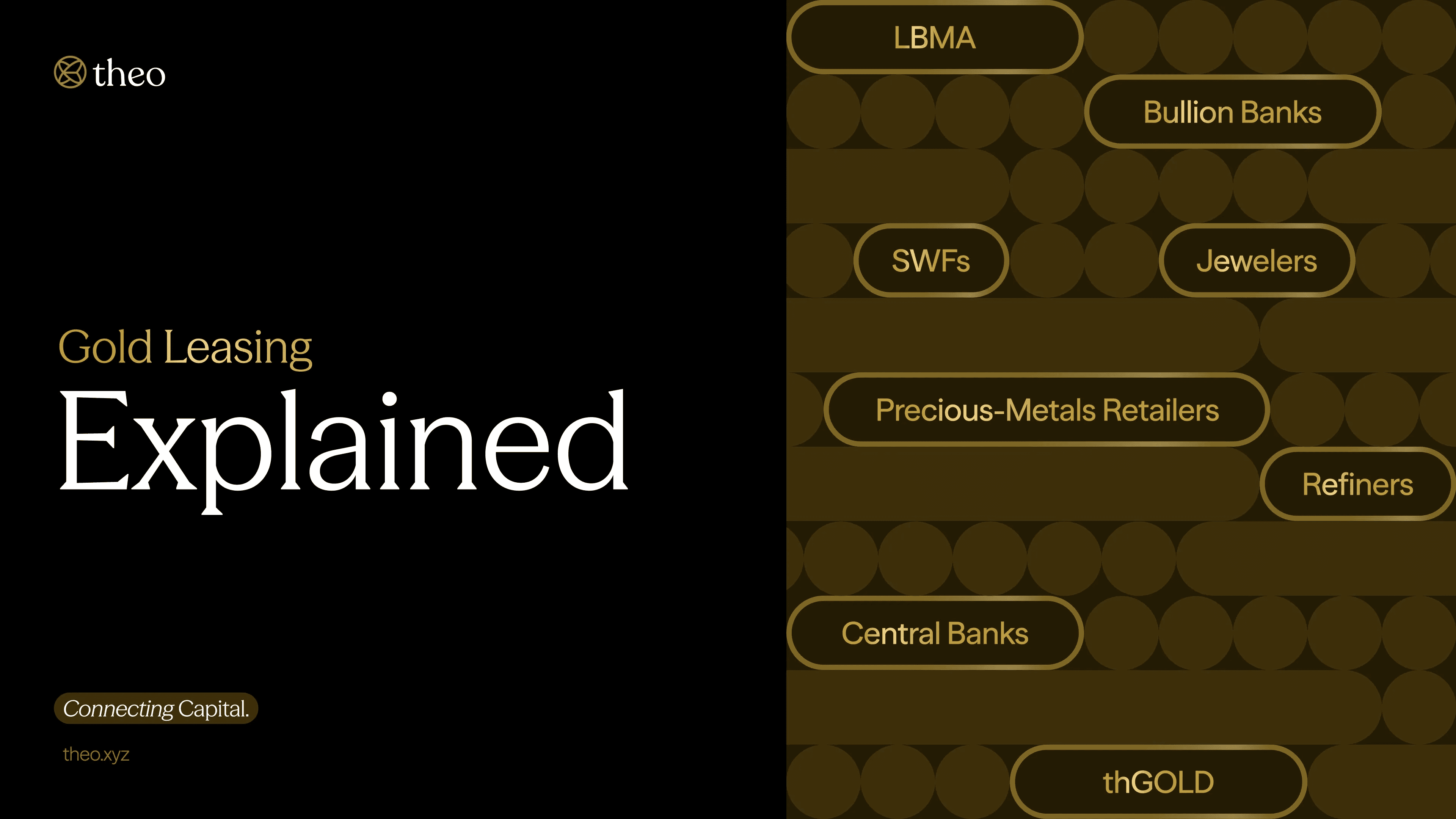 Gold bars stacked in a vault-like setting, illustrating gold leasing as a credit market.