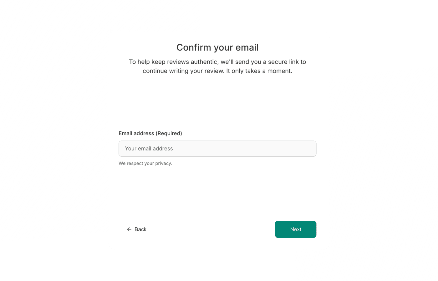 improved web review confirmation