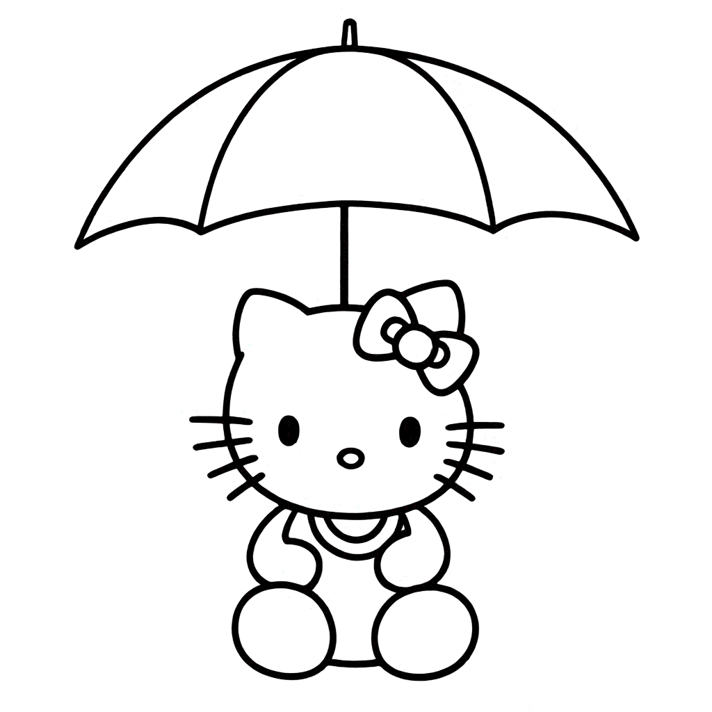 hello kitty coloring page #2