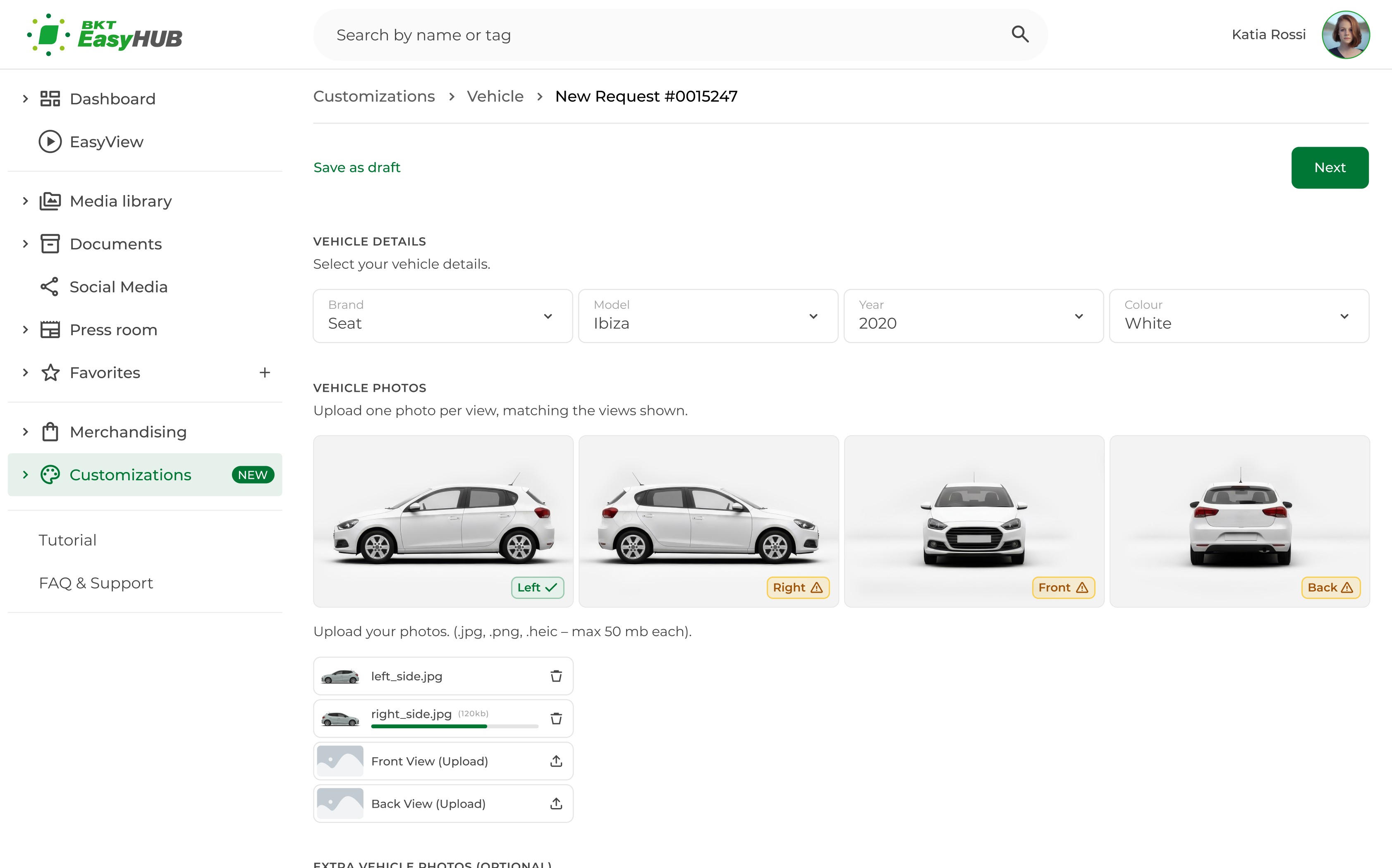 Step 1: Vehicle Details