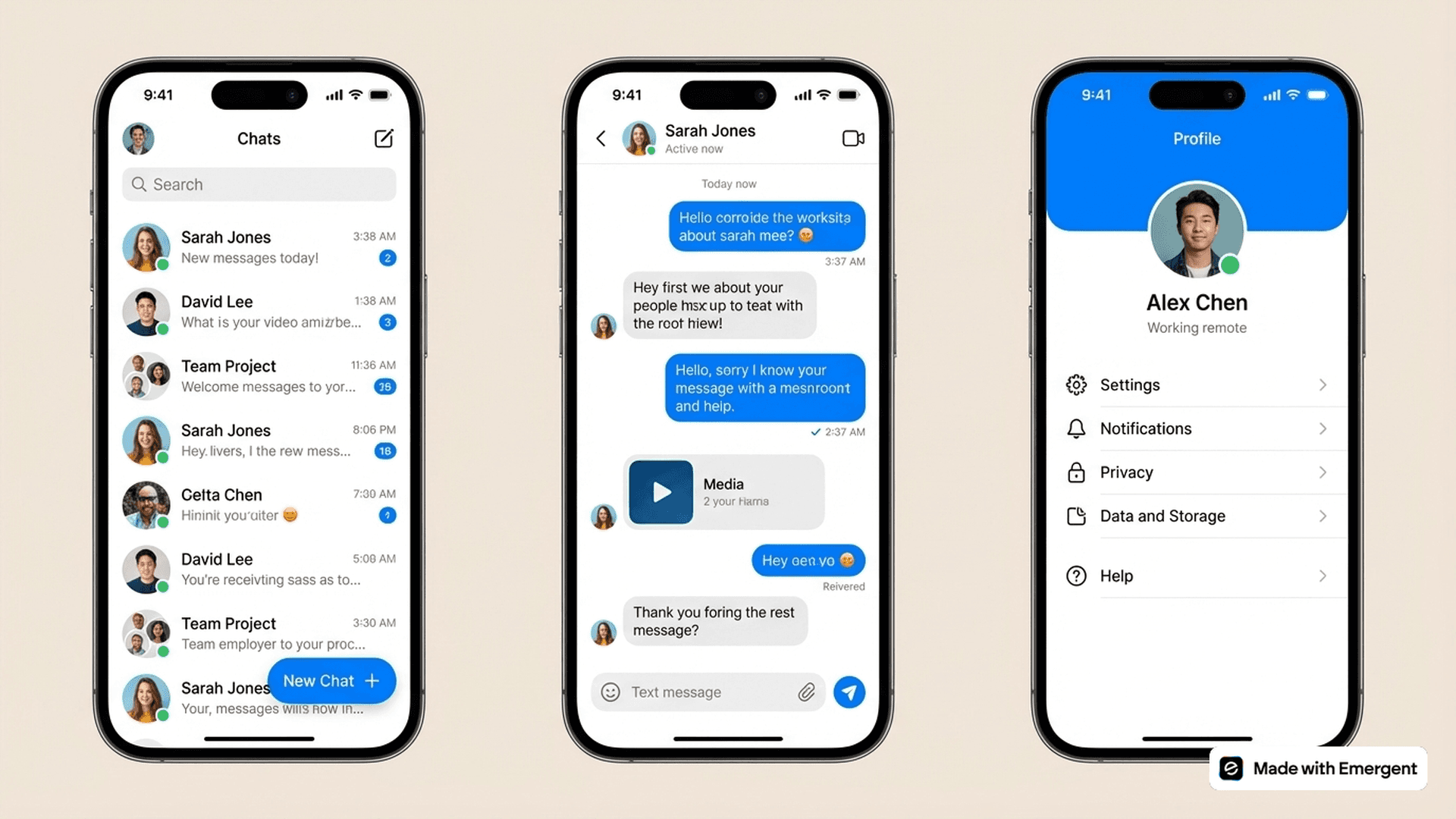 Messenger App Made with Emergent