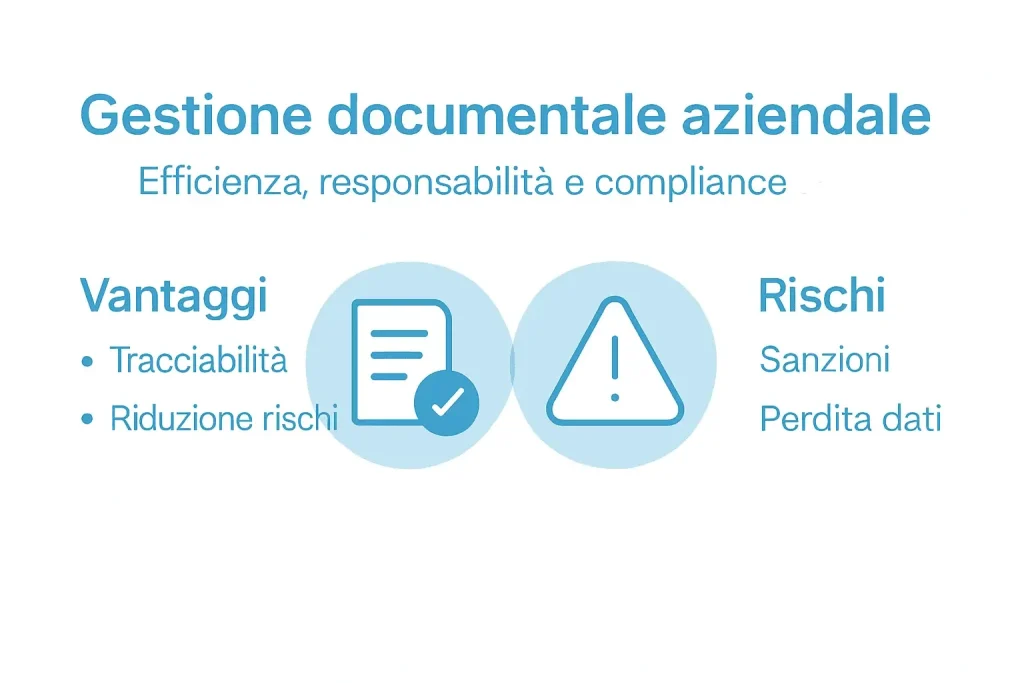 Gestione documentale: pro e contro in un'infografica