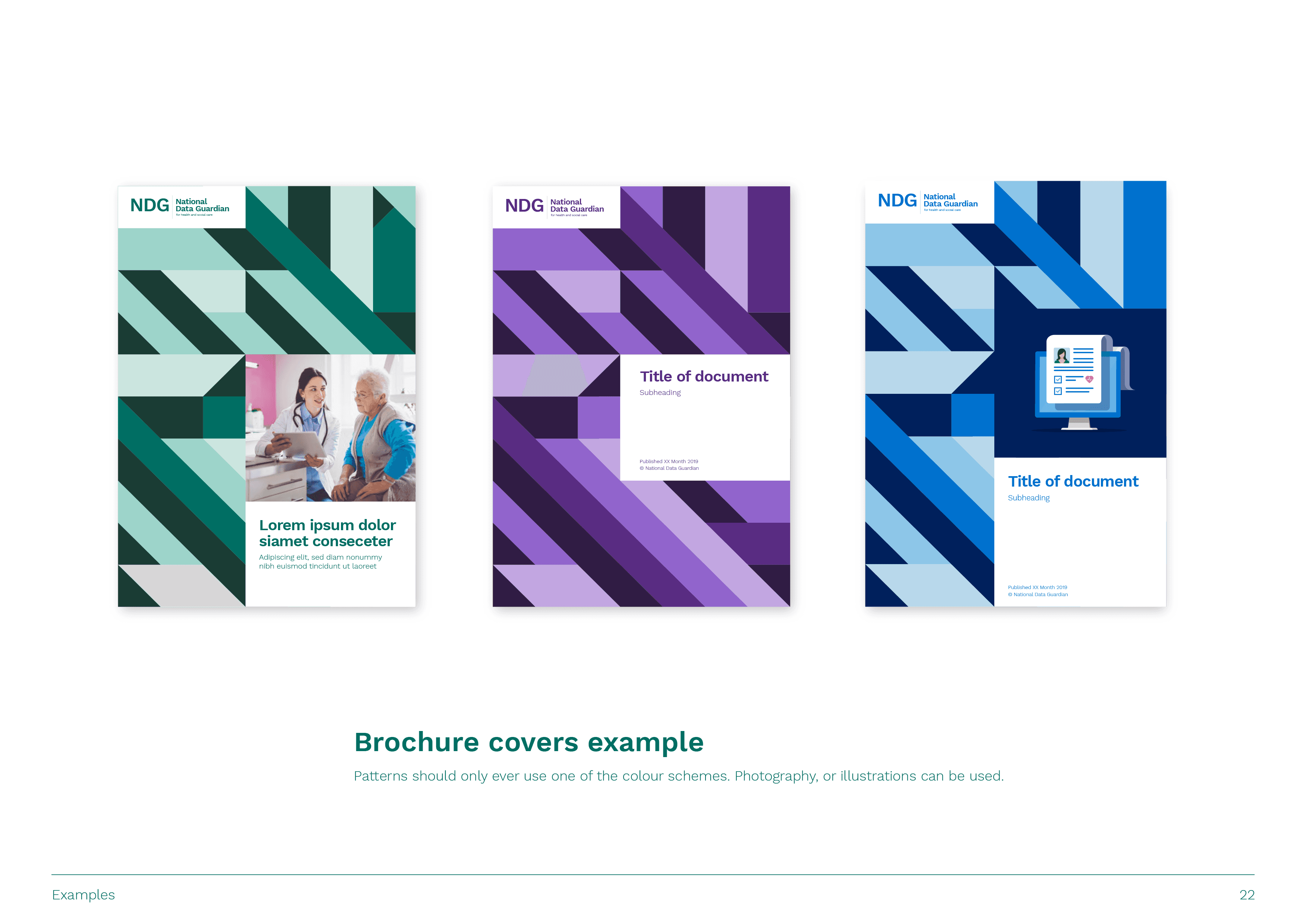 National Data Guardian Brand Identity Guidelines Brochure Covers