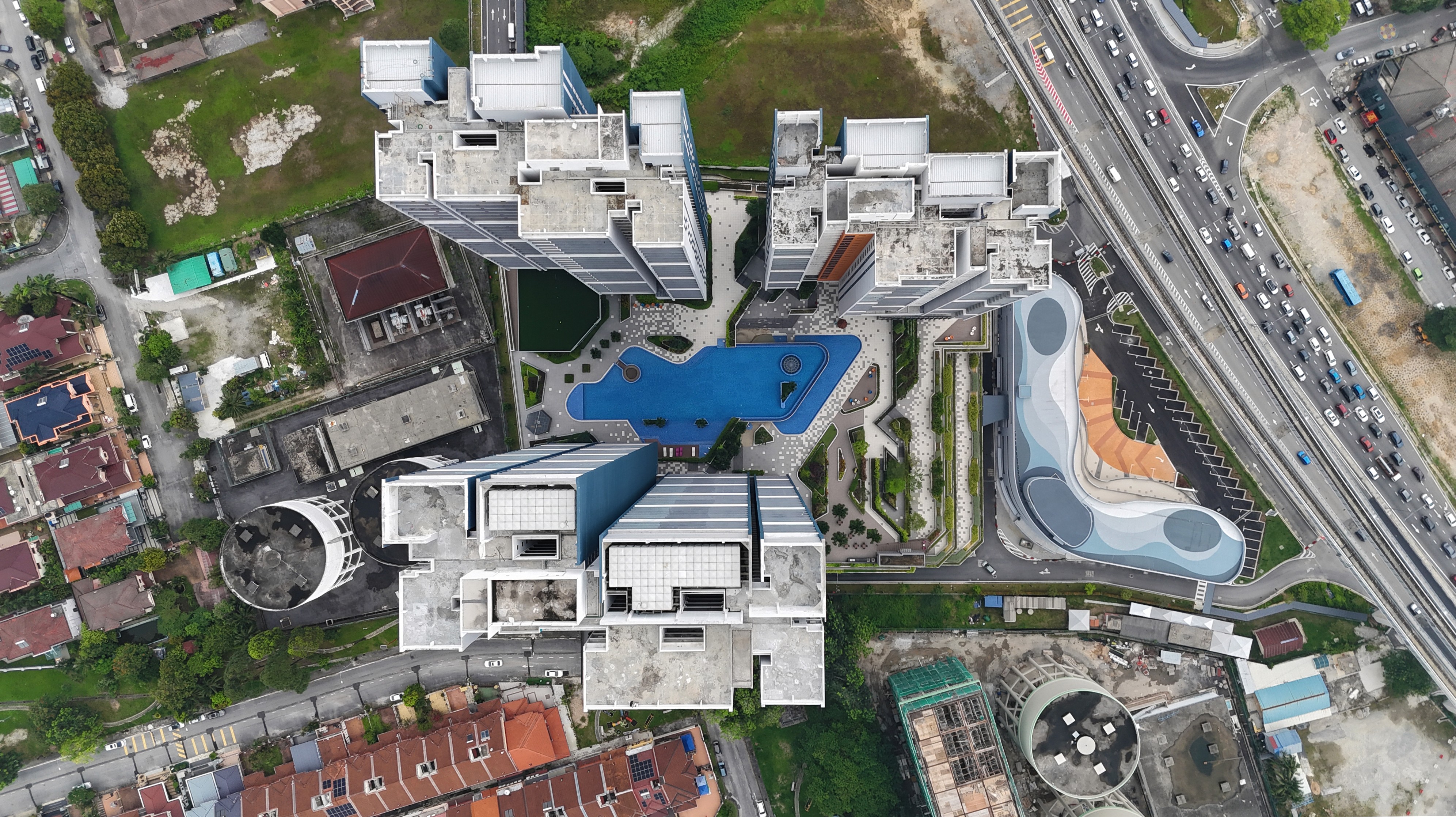 Birds eye view of Trio by Setia project by Asima Architects