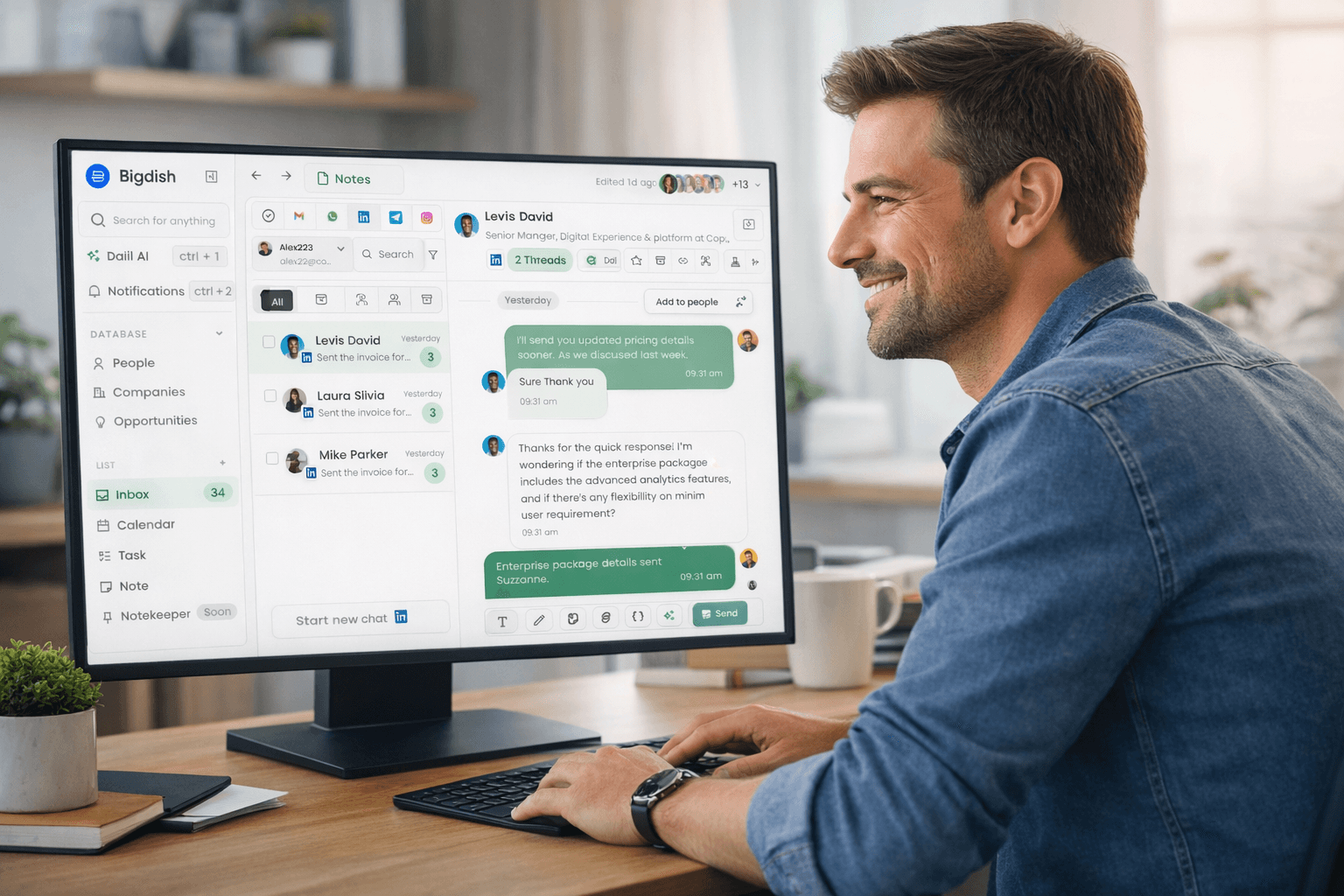 Dalil AI LinkedIn Inbox