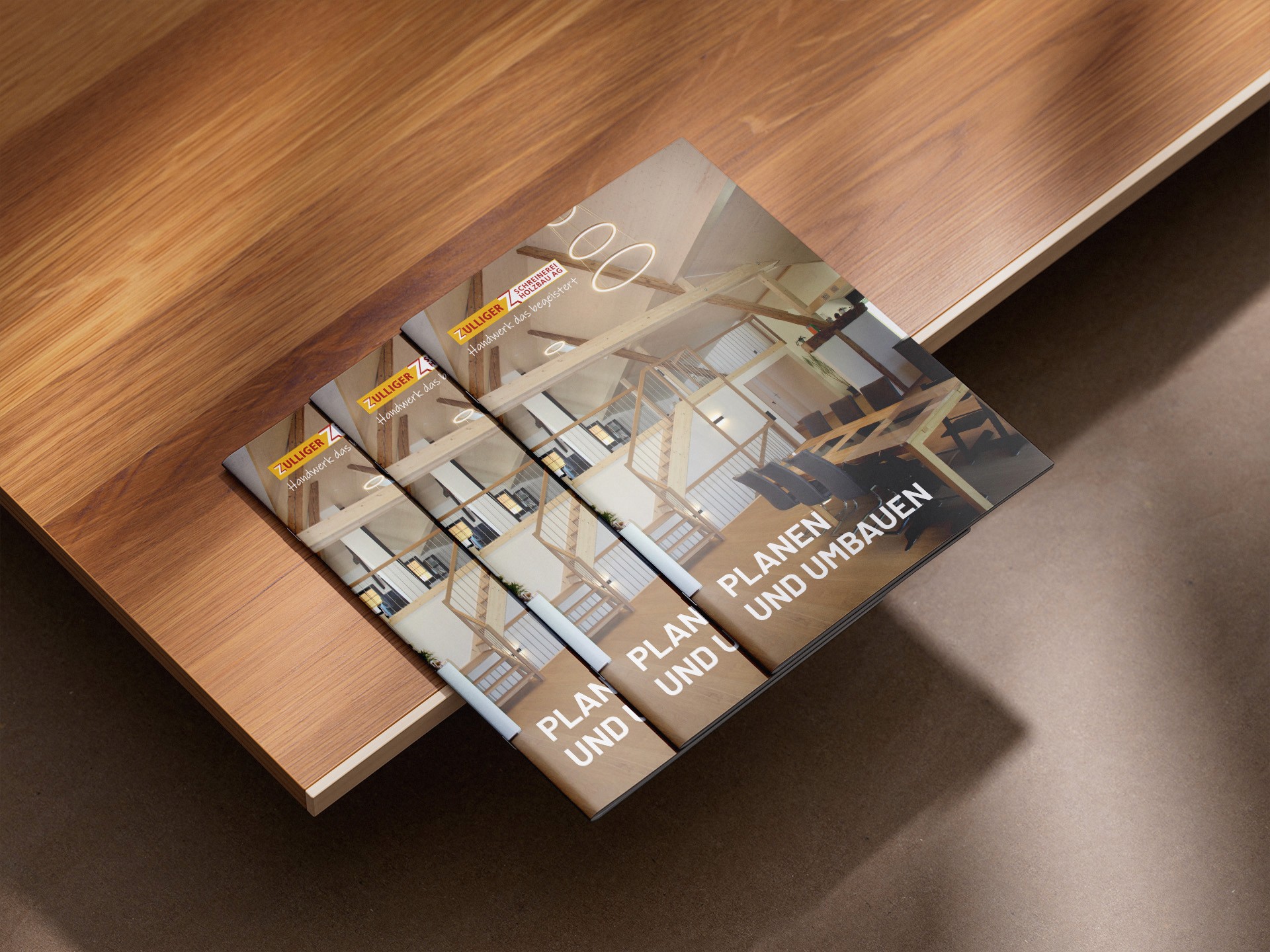 Mockup Broschüre Zulliger AG Coverseite