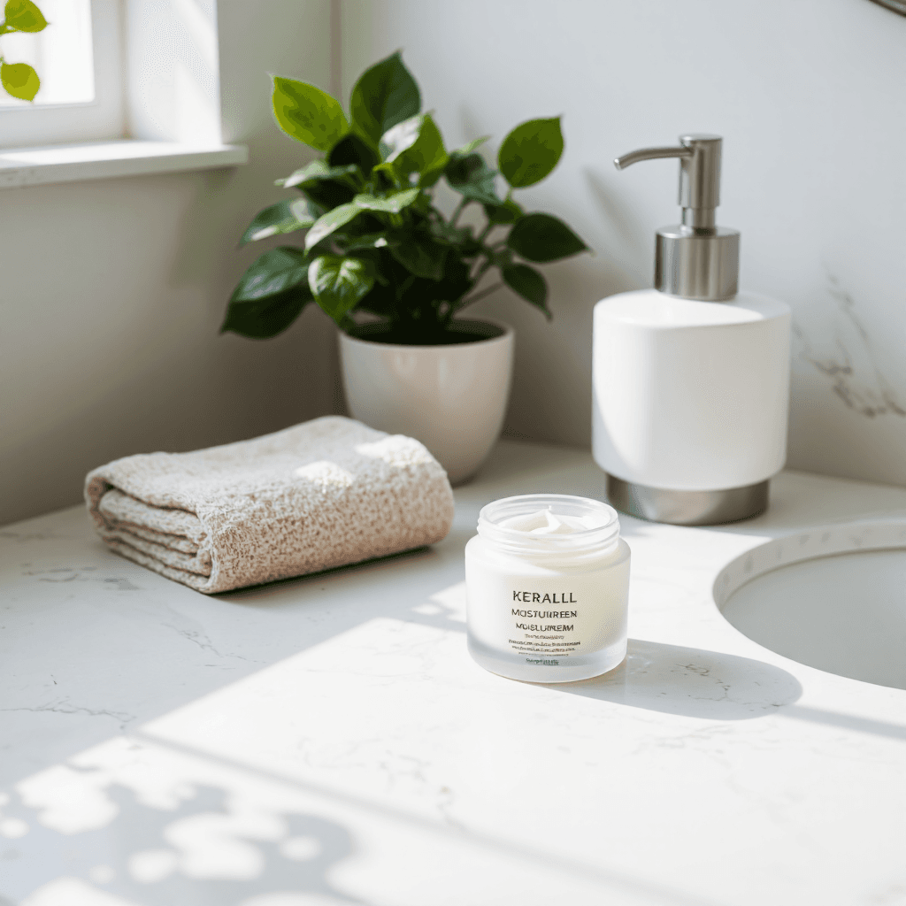 product photography of jar of moisturizer cream