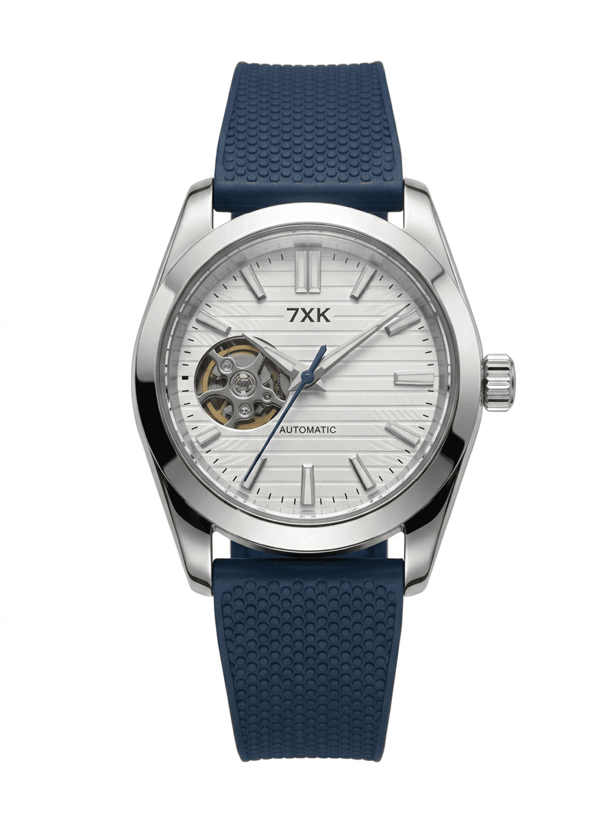 White dial with open heart